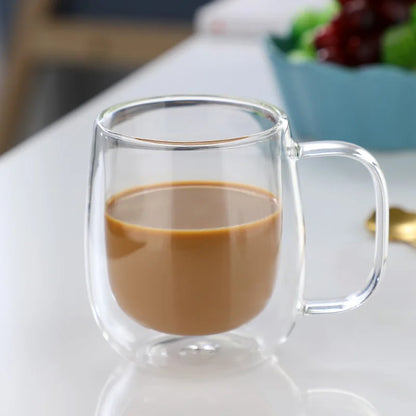 Decorbites™ Doppelwandiges Glas-Kaffeetasse Espresso-Becher Hitzebeständiger Cocktail-Wein-Bier-Becher