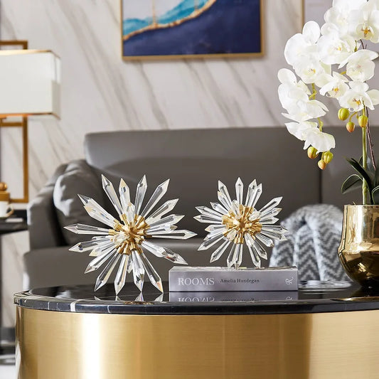 Decorbites™ Kristallkugel Akantosphäre Metall Handgefertigte Blume Heimdekoration