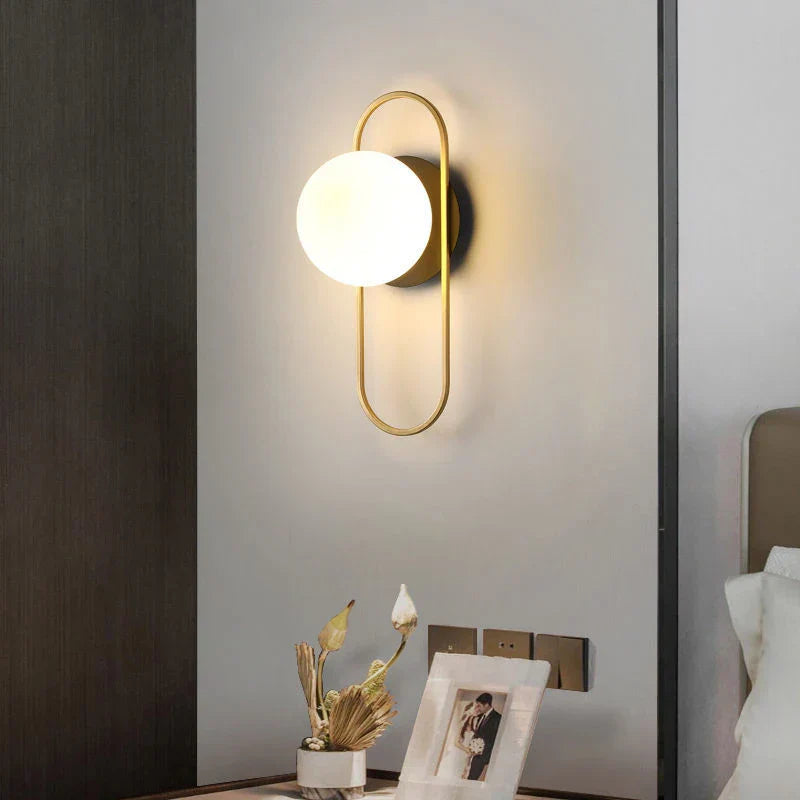 DecorBites™ Glass Ball LED Wall Lamp for Bedroom Living Room Indoor Lighting