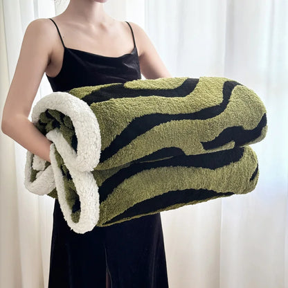Decorbites™ Leopard-Muster-Doppellagige Woll-Decke – Unwiderstehlich Weich & Warm