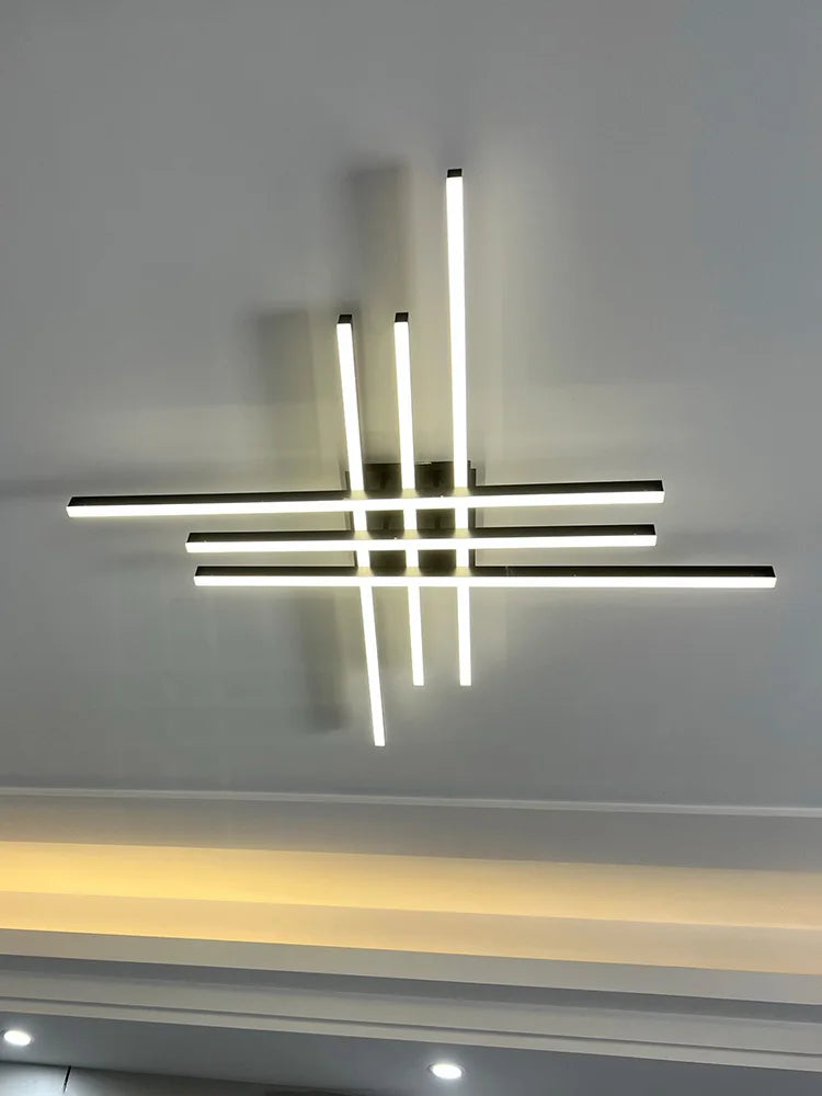 Decorbites™ Schwarze LED-Deckenleuchte Chandelier für das Hauptschlafzimmer und Wohnzimmer, energiesparende Beleuchtung