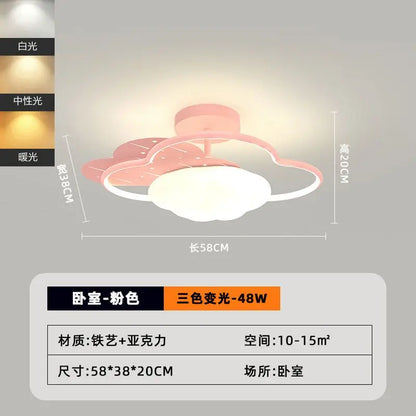DecorBites™ Cream Clouds Rainbow Ceiling Lamp for Children's Bedroom