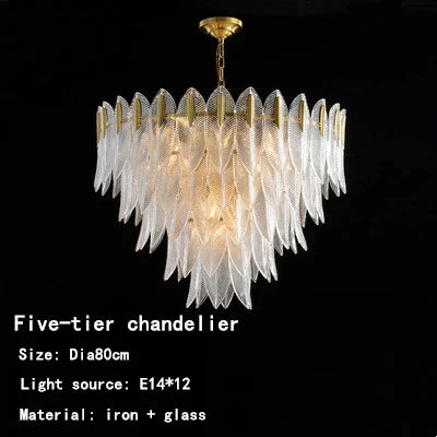Modern Leaf Crystal Pendant