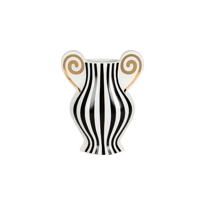 Decorbites™ Geometrische Fransen-Keramikvase Vintage-Kessel Heimdekoration-Zubehör