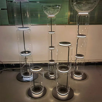 DecorBites™ Heavy Glass LED Floor Lamp: Modern Nordic Light for Living Room and Bedroom