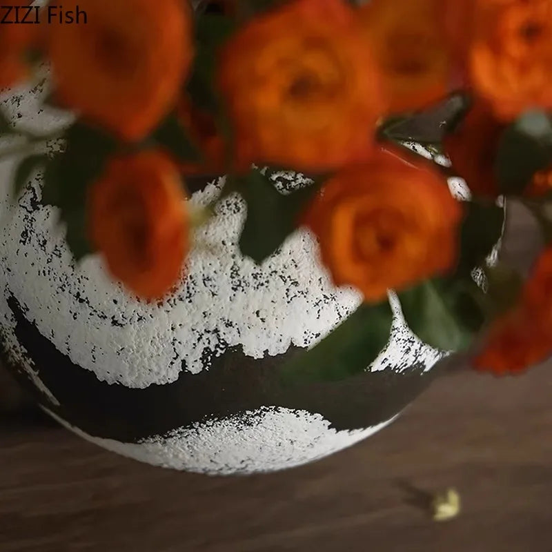 Decorbites™ Tuschemalerei Keramikvase: Blumentöpfe Schreibtischdekoration Handwerk Blumenräumliches Ästhetik