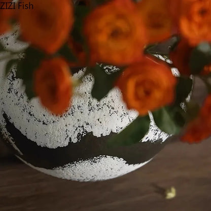 Decorbites™ Tuschemalerei Keramikvase: Blumentöpfe Schreibtischdekoration Handwerk Blumenräumliches Ästhetik