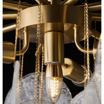 Decorbites™ Elegante Glasleuchter: Französisches Lichtluxus-Kristallbeleuchtung, Romantische Dekoration für Schlafzimmer & Wohnzimmer
