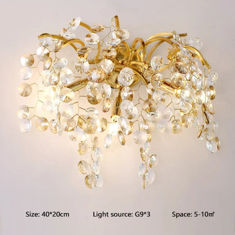 Decorbites™ Kristall-LED-Wandleuchte für Wohnzimmer und Schlafzimmer, moderne Innenraum-Wandlampe