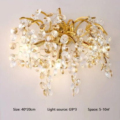 Decorbites™ Kristall-LED-Wandleuchte für Wohnzimmer und Schlafzimmer, moderne Innenraum-Wandlampe