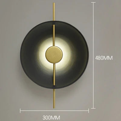 Gold Circle LED Wall Light