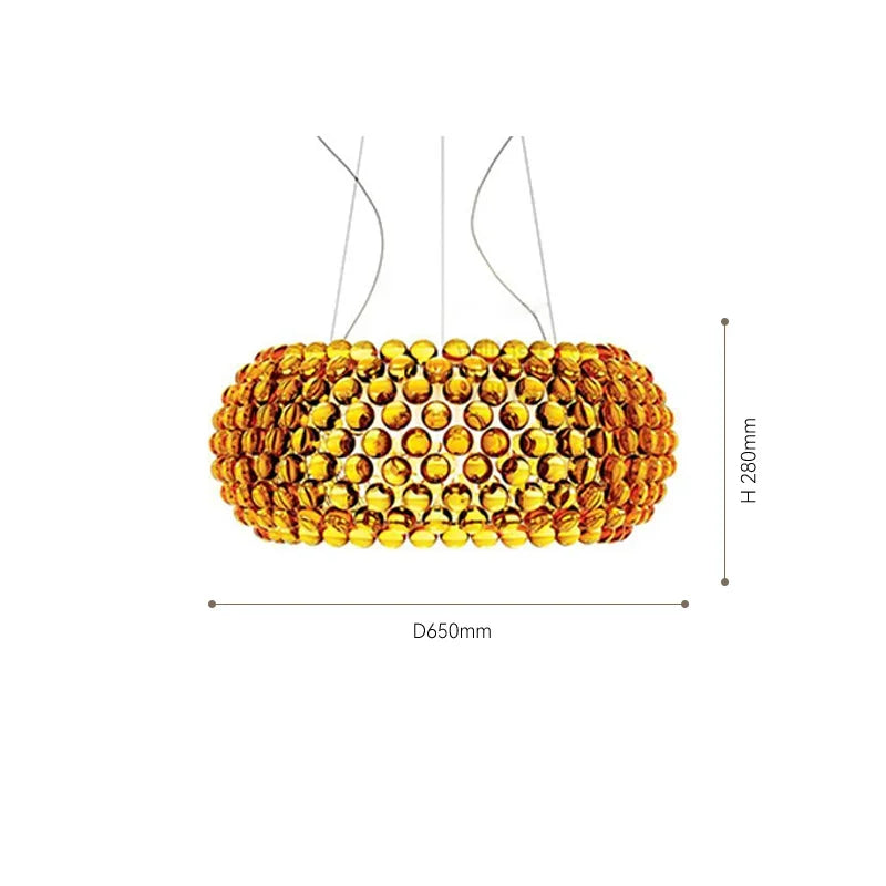 Decorbites™ Acryl RS7 Lampenanhänger Caboche Dia35/50/65CM Klar Gold Lampe