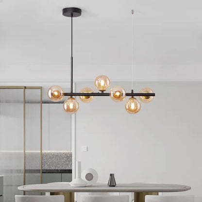 DecorBites™ Gold Glass Ball LED Pendant Light, 11 Heads, Nordic Modern Design