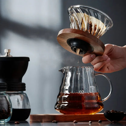 Decorbites™ Glas-Kaffeekocher: Handgefertigter Topf zum Teilen, Filterbecher und Teekanne