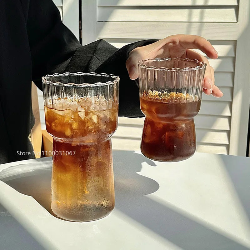Glass Stripe Drinkware Cup
