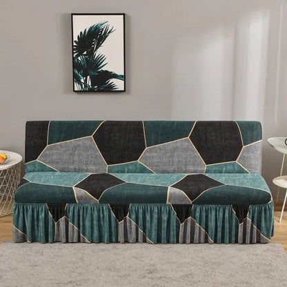 DecorBites™ Elastic Armless Futon Sofa Cover Slipcovers