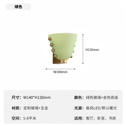 DecorBites™ Cream Glass Wall Lamp LED Sconces for Living Room & Bedroom