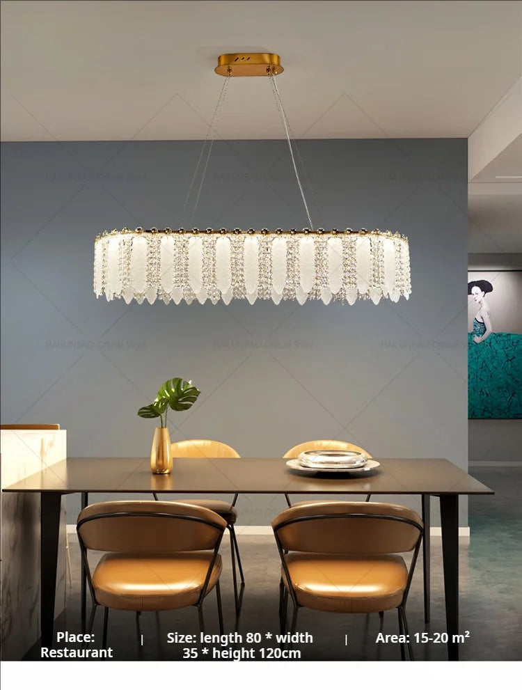 Decorbites™ Französische Creme-Wind-Kristall-Leuchter 2024 - Moderne & Romantische Beleuchtung für Wohnzimmer, Schlafzimmer, Esszimmer