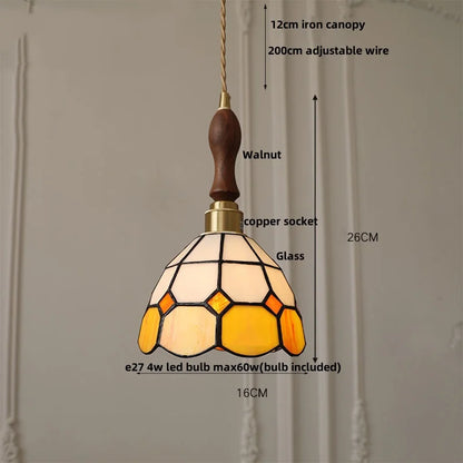 Decorbites™ Glas-LED-Hängeleuchte im Tiffany-Stil, handgenäht, für Esszimmerbeleuchtung