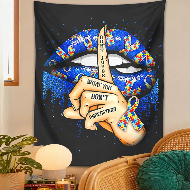 Decorbites™ Abstraktes psychedelisches Wandteppich-Hippie-Boho-Kunst-Heimdekoration