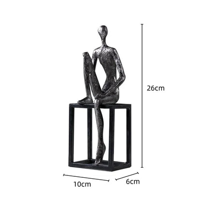Decorbites™ Abstrakte Denker Skulptur: Dekorative Figuren für die Einrichtung des Zuhauses