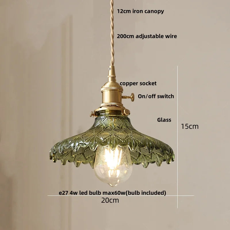 Green Glass LED Pendant