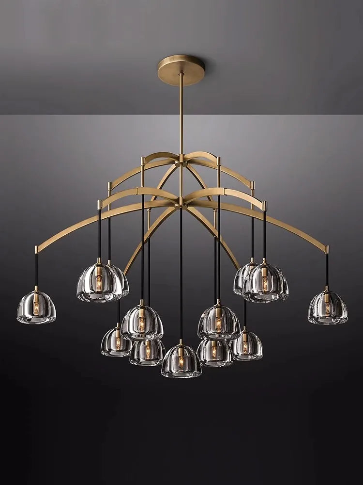 Decorbites™ Amerikanischer Kupferkristall-Kronleuchter: E14 LED Vintage-Deckenbeleuchtung für das Wohnzimmer
