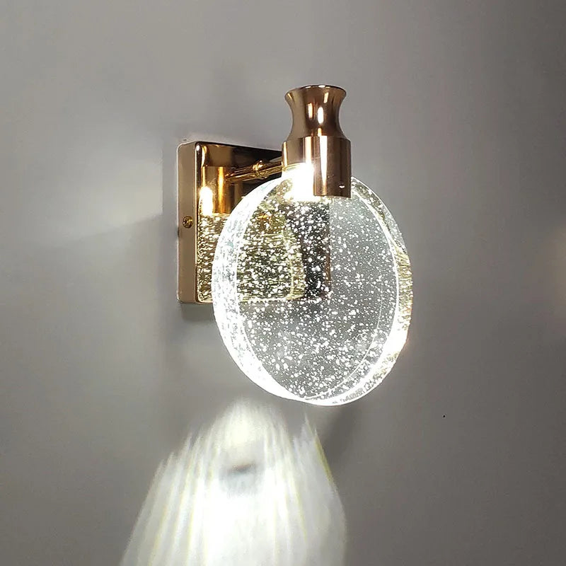 DecorBites™ Crystal Wall Lamp LED Modern Glass Gold Luxury Lighting