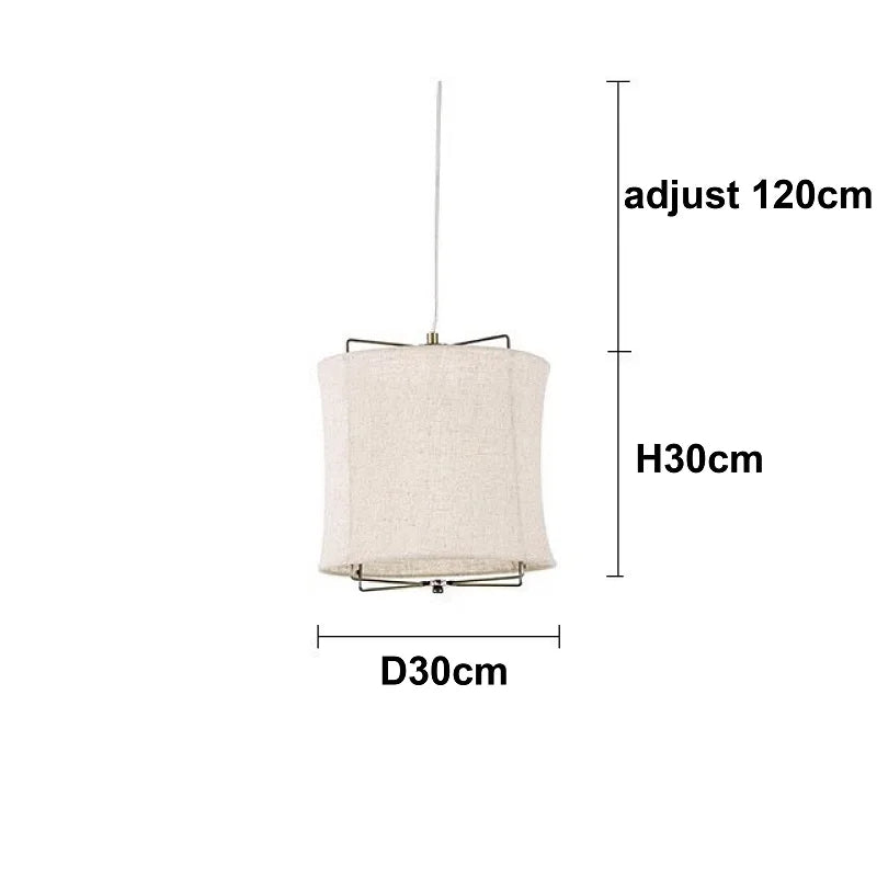 Decorbites™ Leinenstoff-Lüster: Japanischer Retro-Handarbeitskunst-Lampe für Restaurant, Schlafzimmer, Theke