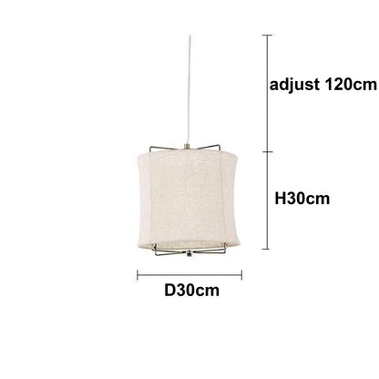Decorbites™ Leinenstoff-Lüster: Japanischer Retro-Handarbeitskunst-Lampe für Restaurant, Schlafzimmer, Theke