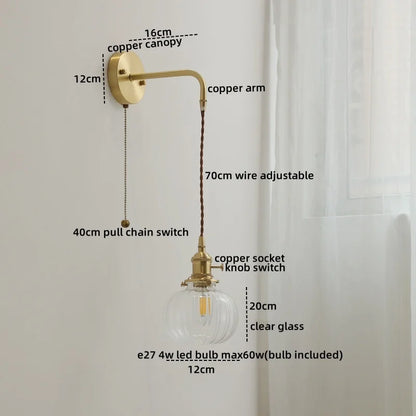 Decorbites™ Graue Glas LED Wandleuchte für Heimdekoration, Schlafzimmer, Wohnzimmer – Nordisches Design