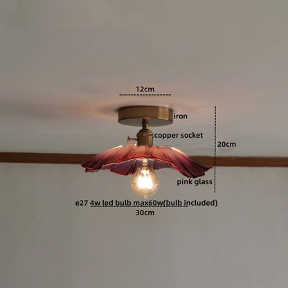 Decorbites™ Grüne Glas-LED-Deckenleuchte Moderne Eisen-Kupfer Lampara Techo für die Wohnraumausstattung