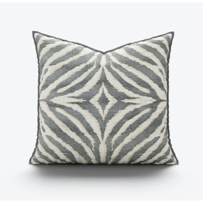 DecorBites™ Gold Zebra Pattern Jacquard Pillow Cover - Modern Luxury Decor