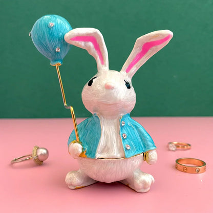 Decorbites™ Kristall-Tierfiguren-Schmuckschatulle Handbemalt Ringhalter Kommoden-Dekoration Hochzeitsgeschenk