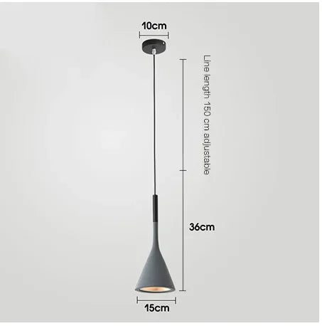 Modern Multicolor Metal Pendant Light with E27 Socket