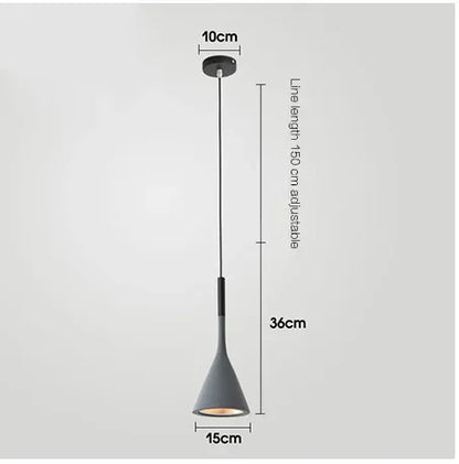 Modern Multicolor Metal Pendant Light with E27 Socket