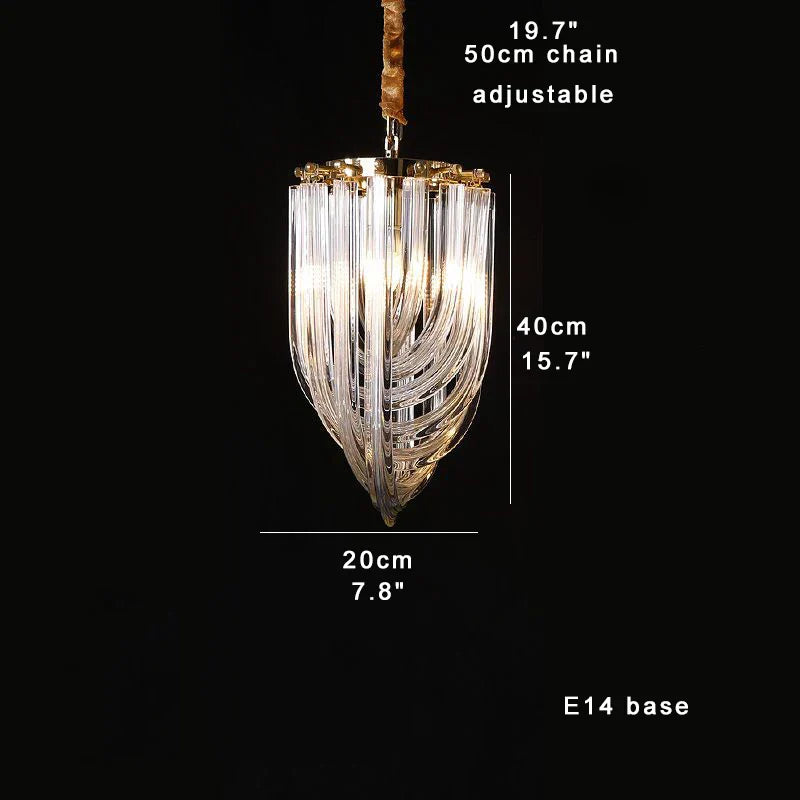 DecorBites™ Glass Crystal Pendant Lights for Kitchen Island Bar - Elegant Luxury LED Lamps