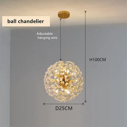 Decorbites™ Gold-Kristall-Leuchter: Luxuriöse LED-Hängeleuchte für Wohn- und Esszimmer