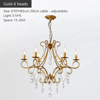 DecorBites™ Iron Crystal Chandelier: Modern Industrial Luxury for Home Lighting