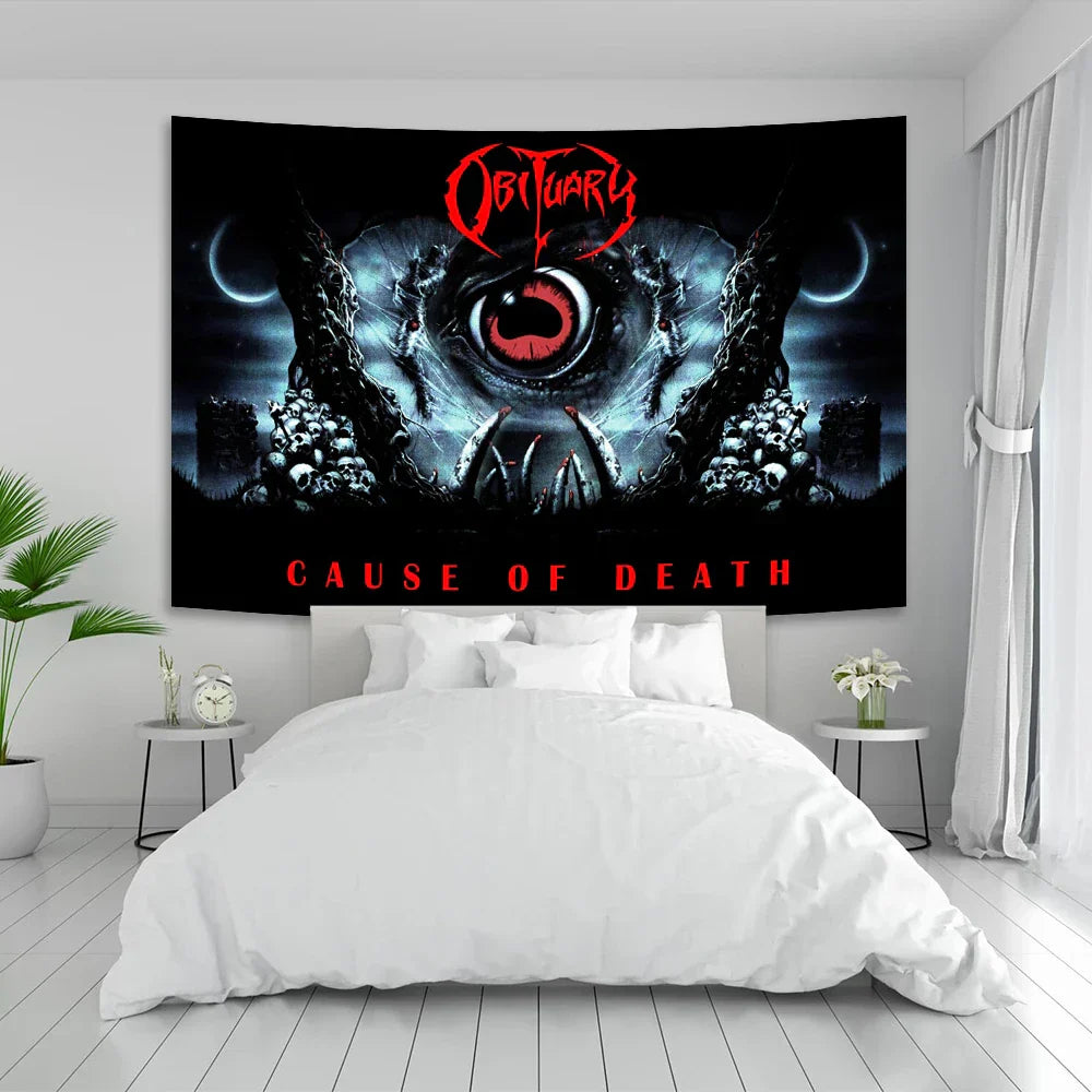 DecorBites™ Death Metal Tapestry Home Decor Poster Living Room Banner Flag