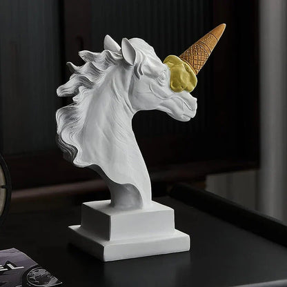Decorbites™ Pferde-Kopf-Skulptur Harz-Tier-Statue Moderne Wohnraum-Dekoration