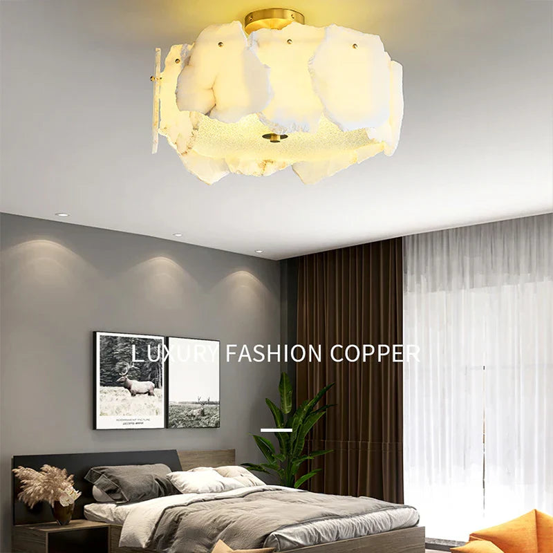 Decorbites™ Messing-Marmor-Deckenleuchter: Moderne Hängelampe für Wohnzimmer und Esstisch