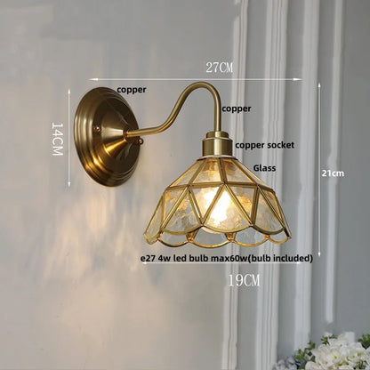 Decorbites™ Glas Messing Wandleuchte LED-Leuchtenarmatur für Esszimmer Wohnzimmer Badezimmer Spiegel