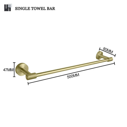 Decorbites™ Gold-Hardware-Set: Handtuchhalter, Toilettenpapierhalter, Bademantel-Haken, Becherhalter