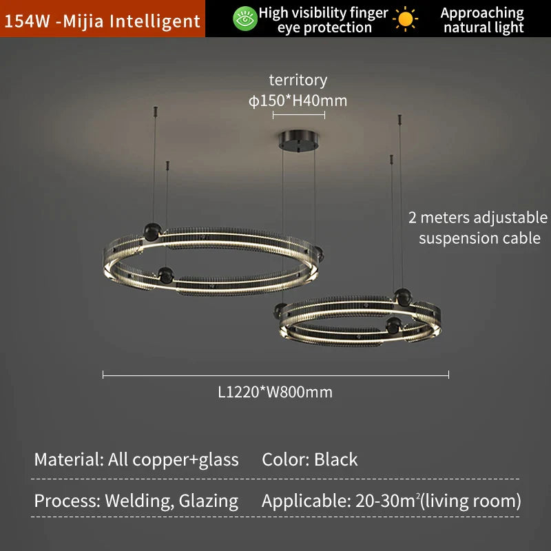 Decorbites™ Leuchtender Luxus-Kreisleuchte LED Wohnzimmer-Kronleuchter