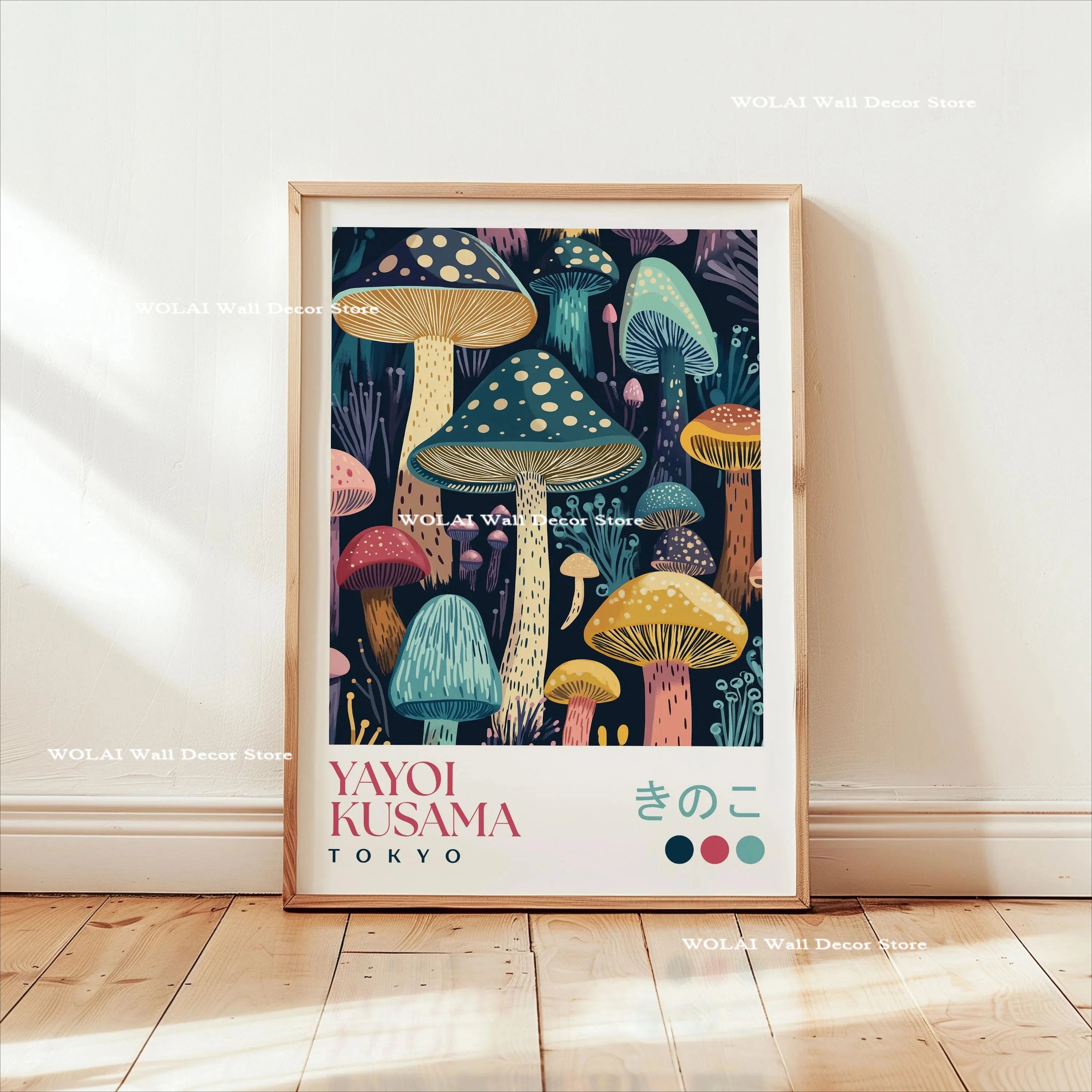 Yayoi Kusama Koi Fish Jellyfish Animal Canvas Prints Japanese Hokusai Giant Wave Wall Art Posters for Living Room Home Decor