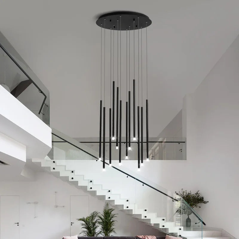 Gold Black Wire Chandelier