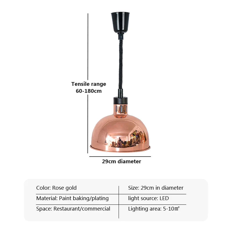 Decorbites™ Elektrische Heizlampe Teleskop-Aufhängung zur Lebensmittelkonservierung für Restaurants
