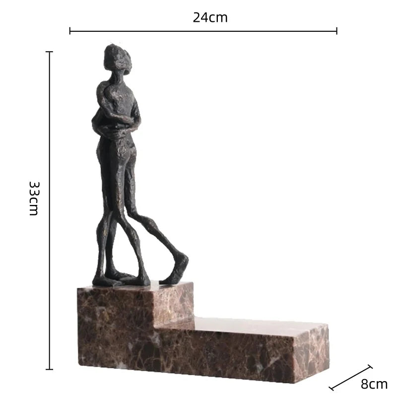 DecorBites™ Gymnast Metal Handicraft Figure Home Decor Figurine Table Sculpture Accessory