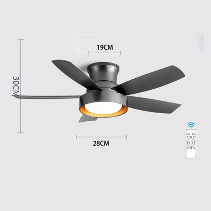 DecorBites™ 5-Blade Ceiling Fan with Remote Control & LED Light - Silent Motor